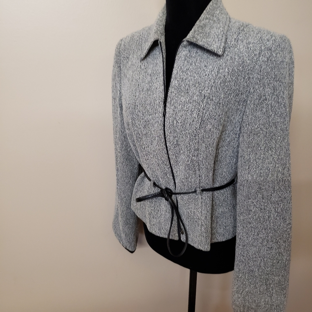 Oscar de la Renta Gray Tweed Blazer
